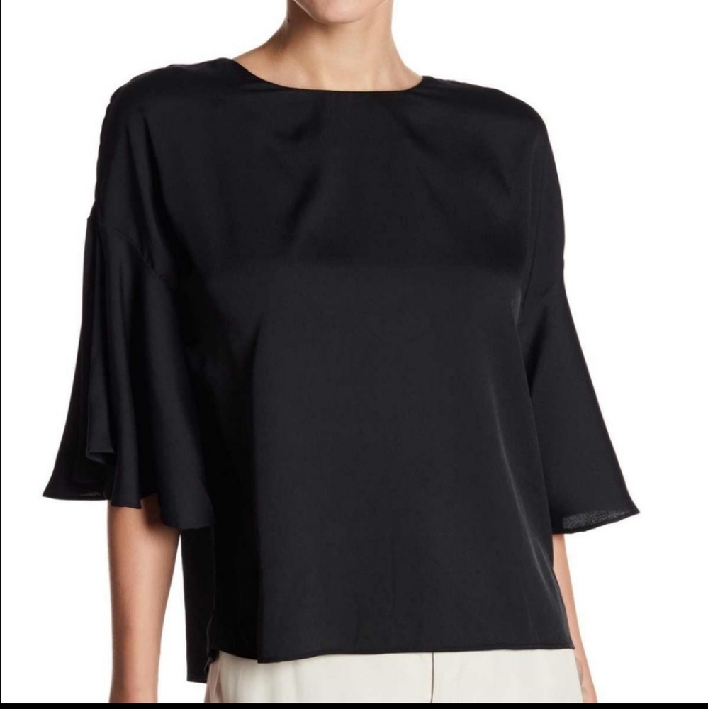Large Catherine Malandrino black bell sleeve top